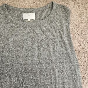 Current Elliot Gray Muscle Tank Midi Tee shirt Dress Size 2 Minimalist Preppy